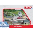 PIKO 61923 Bahnhof-Set 5-teilig, Spur H0