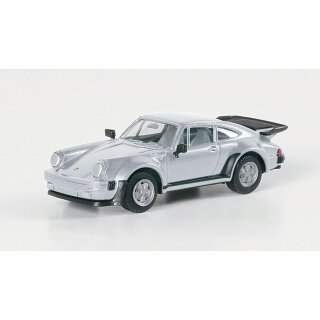 Herpa 030601-003 Porsche 911 Turbo silbermetallic  Maßstab 1:87