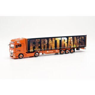 Herpa 314633 MAN TGX GX Individual Gardinenplanen-Sattelzug, Ferntrans Haas  Maßstab 1:87