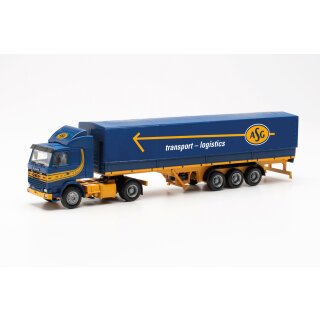 *Herpa 315272 Scania 142 Planen-Sattelzug, ASG  Maßstab 1:87