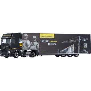Herpa 950558  Mercedes Benz Actros Gigaspace18 Koffer-Sattelzug "Leonhard Weiss  Showtruck" Maßstab: 1:87