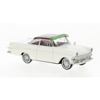 Brekina 20133 Opel P2 Coupe, weiß, dunkelrot Maßstab: 1:87