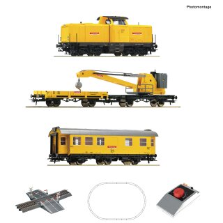 Roco 5100002 Analog Start Set: Diesellokomotive BR 212 mit Kranzug, DB AG, Ep.VI  Spur H0