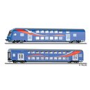 Tillig 01064 2er Set Doppelstockwagen mit Steuerwagen,...