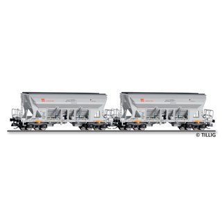 Tillig 01074 2er Set Selbstentladewagen Faccns, HVLE-Holcim, Ep.VI  Spur TT