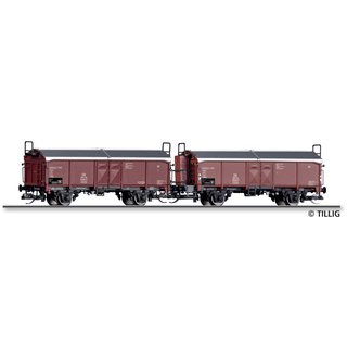Tillig 01076 2er Set Schiebedachwagen Kmmks 51, DB, Ep.III  Spur TT