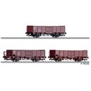 Tillig 01077  Gterwagen-Set, drei offene Gterwagen, DR,...