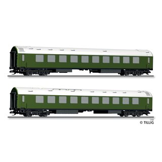 Tillig 01081 2er Set Salonwagen der DDR-Regierung, 1966, DR, Ep.IV  Spur TT