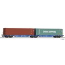 Tillig 18073 Containertragwagen Sggmrss, ACTS, beladen...
