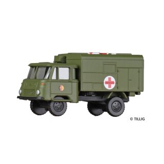 Tillig 19040 LKW Robur LO 1801 Koffer, Krankentransportwagen, NVA  Maßstab 1:120
