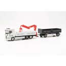 *Herpa 315999 Scania CR 20 ND Pritschen-Hängerzug...
