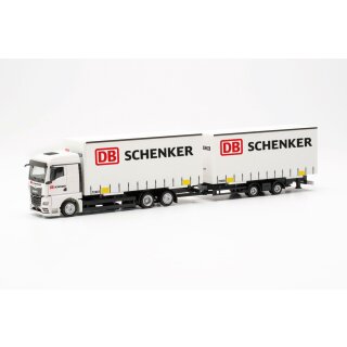 Herpa 316040 MAN TGX GM Volumen-Wechselplanen-Hängerzug, DB Schenker  Maßstab 1:87