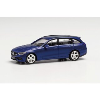 Herpa 430388-002 MB C-Klasse T Modell, cavansitblau metallic Maßstab 1:87