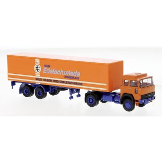 *Brekina 83259 Magirus 310 D 16 Koffer-Sattelzug, Edelschmiede, der Deutrans, 1974 Maßstab: 1:87