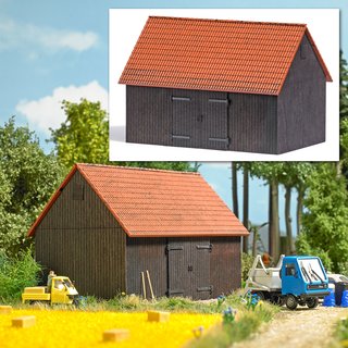 Busch 1900 Scheune mit Ziegeldach  Spur H0