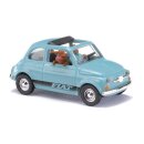 Busch 48735 Fiat 500 mit Fahrer u.Hund, 1965...