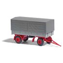 *Busch 53352 IFA HL80 Anhänger mit Plane, grau/rot,...