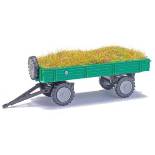 Busch 210010225 Anhänger T4 mit Heuladung, grün, 1956  Maßstab 1:87