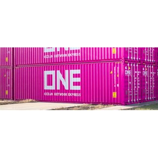 Lemke K23580A Container 40ft High Cube Container ONE Magenta 2 Stück Spur N