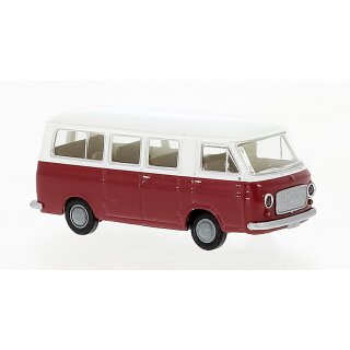Brekina 34416 Fiat 238 Bus, weiss, rot, 1966 Maßstab: 1:87