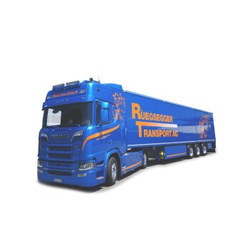 Herpa 952378  Scania CR20 HD Schubboden-Sattelzug, Rüegsegger Maßstab: 1:87