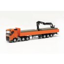 *Herpa 316088 Volvo FH FD 2020 Pritschen-Sattelzug mit...