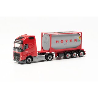 Herpa 316316 Volvo FH Gl. 20ft Tankcontainer-Sattelzug, Hoyer  Maßstab 1:87