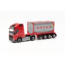 Herpa 316316 Volvo FH Gl. 20ft Tankcontainer-Sattelzug,...