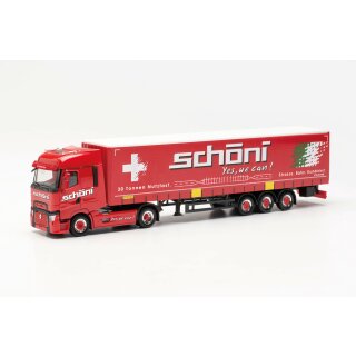 Herpa 316446 Renault T facelift Gardinenplanen-Sattelzug, Schöni International (CH) Maßstab 1:87