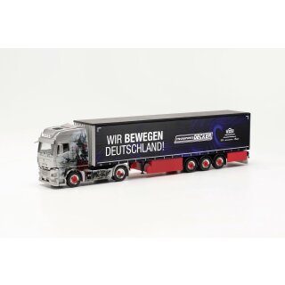 Herpa 316453 MAN TGX GX Gardinenplanen-Sattelzug, Transporte Decker Düren  Maßstab 1:87
