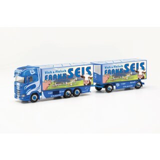 Herpa 316521 Scania CS 20 HD Kühlkoffer-Hängerzug, Frank Seis  Maßstab 1:87