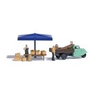 Busch 7914 A-Set: Marktstand Kartoffeln  Spur H0