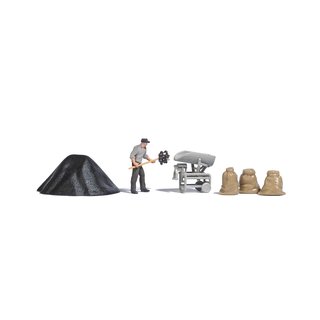 Busch 7928 A-Set: Kohle wiegen  Spur H0