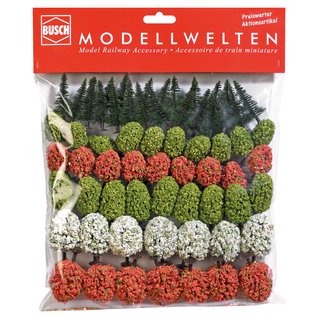 Busch 9769 65 Laubbäume & Tannen Spur N, Jubiläumsartikel, 65 Jahr Busch
