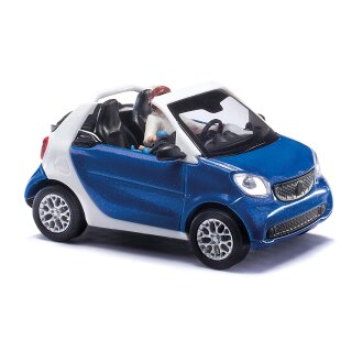 Busch 50779 Smart Fortwo Cabrio mit Fahrer und Kindersitz, 2015  Maßstab 1:87