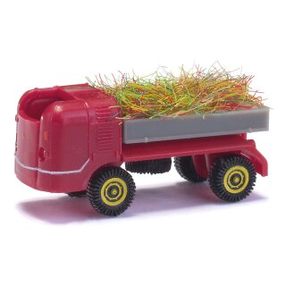 Busch 211013204 Multicar M21 mit Heuladung, Rot  Maßstab 1:160