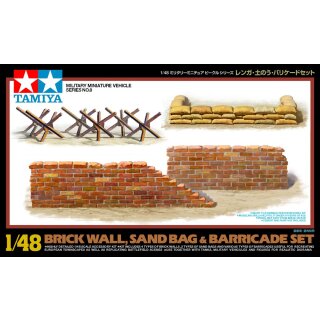 Tamiya 300032508 1:48 WWII Diorama-Set Mauern&