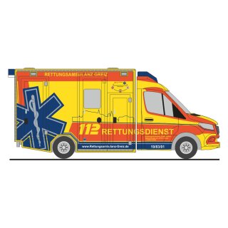 Rietze 76175 GSF RTW 18, Rettungsambulanz Greiz Maßstab: 1:87