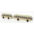 Brekina 58273 JZS Jelcz 043 Bus mit Anhänger PA 01,...