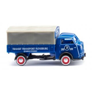 Wiking 033509 Tempo Matador Hochpritsche, Transit Transport Flensburg  Maßstab 1:87
