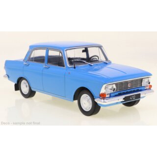 WhiteBox WB124196  Moskwitsch 412, hellblau, 1970  Maßstab: 1:24