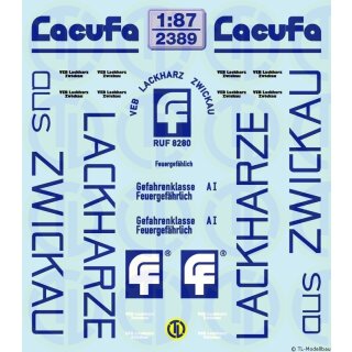 TL Decals 2389  Lackharze aus Zwickau  Maßstab 1:87