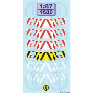 TL Decals 1680  Warnstreifen für MB-MP3 Stossstangen Maßstab 1:87