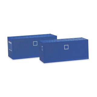 Herpa 053600-003  Baucontainer, blau, 2 Stück  Maßstab 1:87