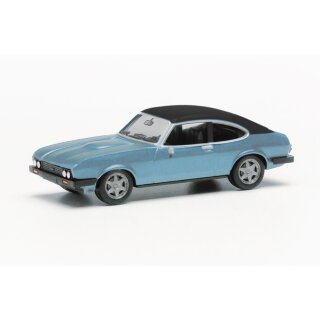 Herpa 430807-002 Ford Capri II mit Venyldach, miamiblau metallic  Maßstab 1:87