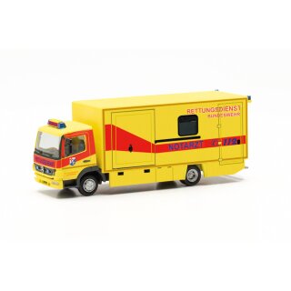 *Herpa 747011 MB Atego 04 Koffer-LKW, Rettungsdienst  BW Notarzt Maßstab 1:87