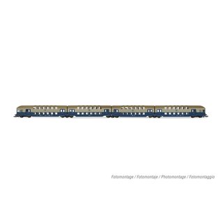 Hornby HN9521 Doppelstockzug 4-teilig, blau-beige, DR, Ep.IV  Spur TT