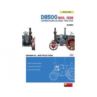 MiniArt 550024001 Maßstab: 1:24 Dt. Ackerschlepper D8500, 1938