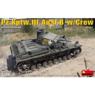MiniArt 550035221 Maßstab: 1:35 Dt. Pz.Kpfw.III Ausf.B m. Crew (5)