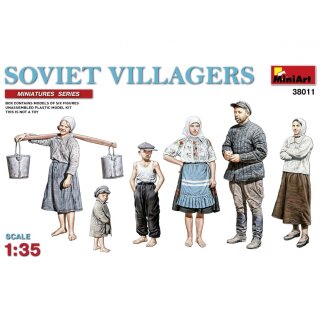 MiniArt 550038011 Maßstab: 1:35 Fig. Sov. Dorfbewohner (6)
